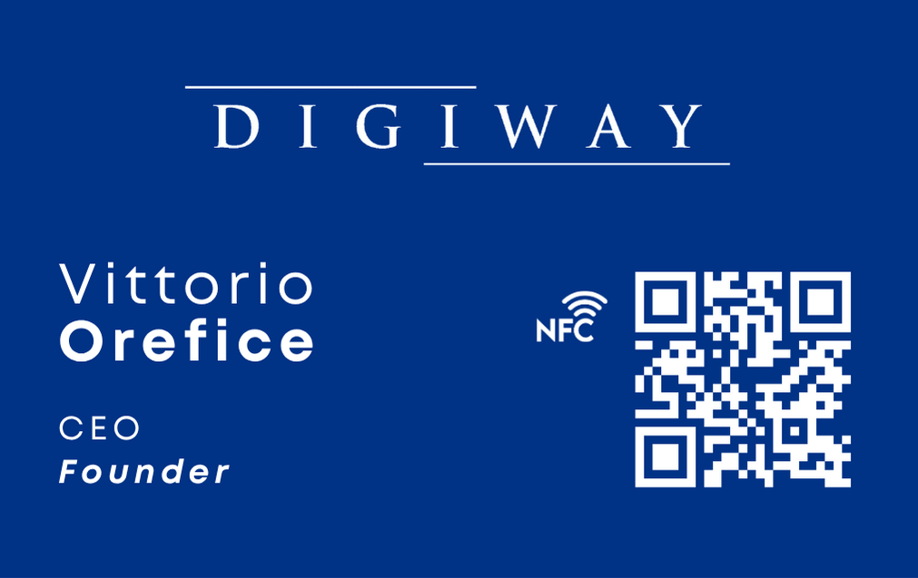 Esempio di biglietto da visita digitale VCarder con QR Code e NFC